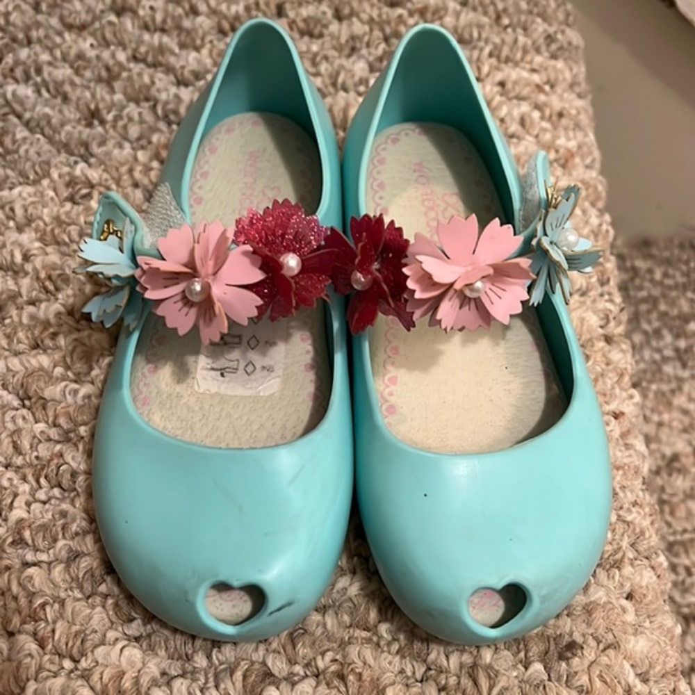 ADORABLE FLOWER GLITTER TODDLER GIRLS SHOES - SIZE 9